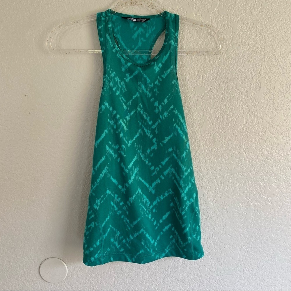The North Face Racerback Green Chevron Top